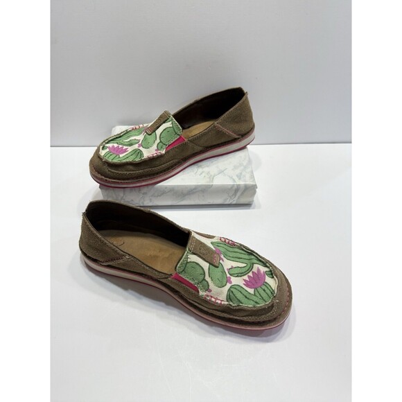 Ariat Women’s Size US 8B Cowgirl Rugged West Cactus Print Cruiser Shoes Suede - Picture 3 of 13